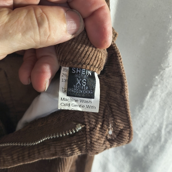 Shein Women's Xtra Small Brown Corduroy Flared Leg Jeans - Picture 5 of 9